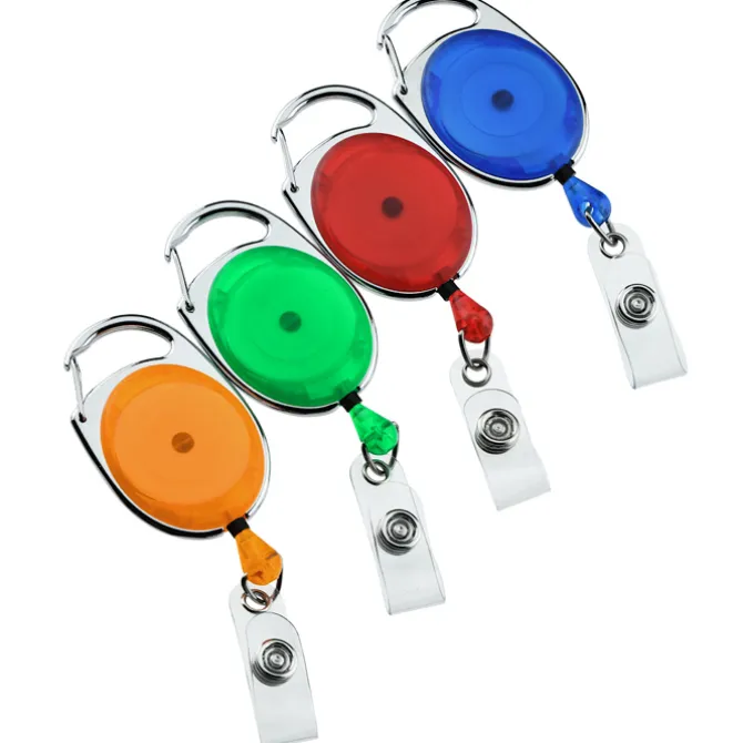 Clip-On Retractable Badge Holder - Translucent - Full Color