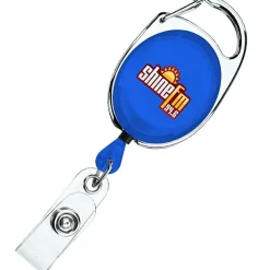 Clip-On Retractable Badge Holder - Translucent - Full Color