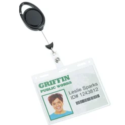 Clip-On Secure-A-Badge - Opaque