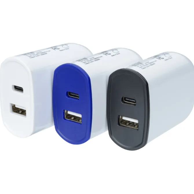 Color Accent Dual Port Wall Charger