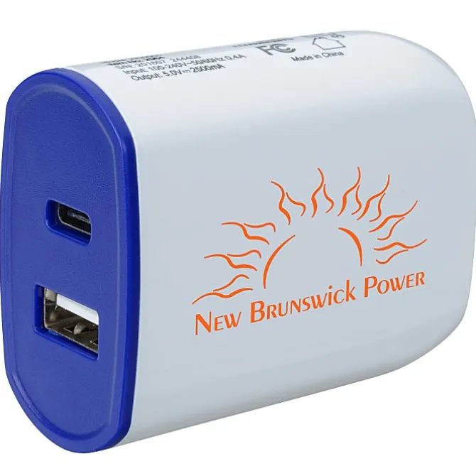 Color Accent Dual Port Wall Charger