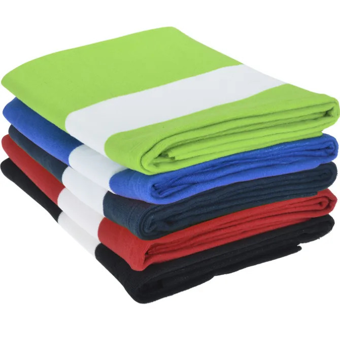 Colorblock Microfiber Beach Towel