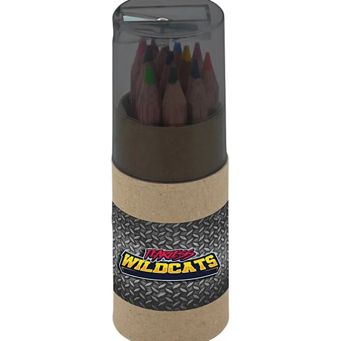 Colored Pencil & Sharpener Set - Full Color - 24 hr