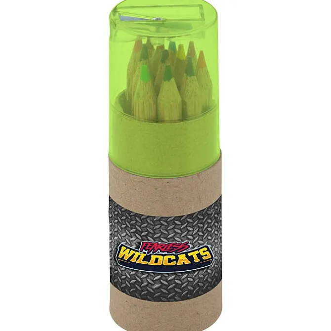 Colored Pencil & Sharpener Set - Full Color - 24 hr