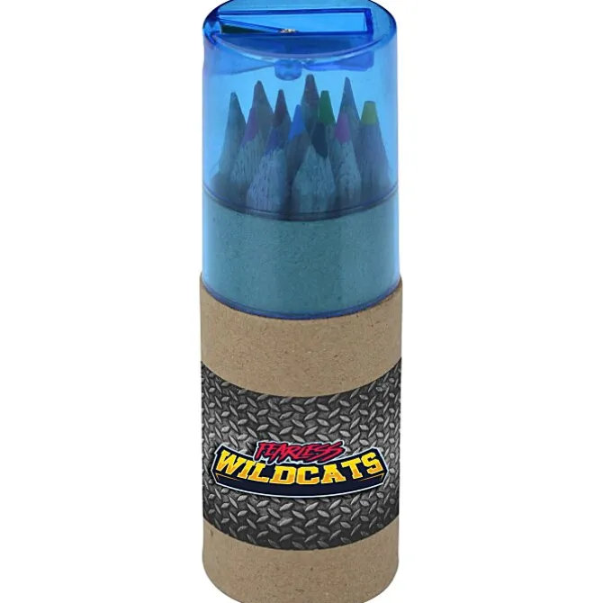Colored Pencil & Sharpener Set - Full Color - 24 hr