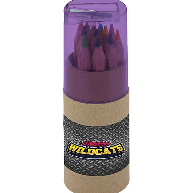 Colored Pencil & Sharpener Set - Full Color - 24 hr