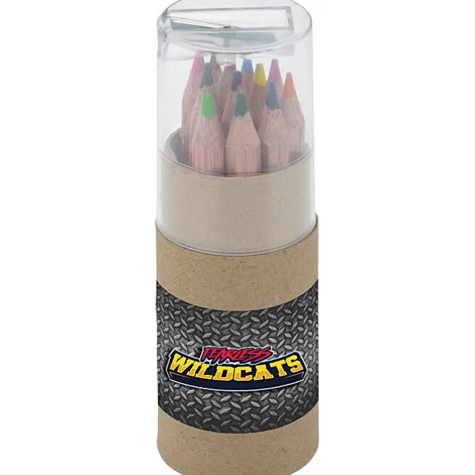 Colored Pencil & Sharpener Set - Full Color - 24 hr