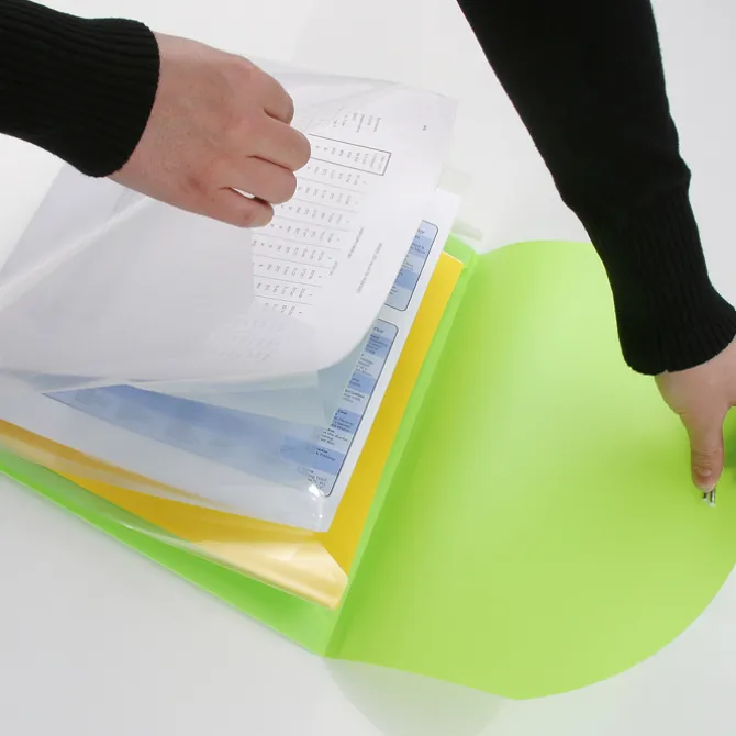 Color Flap Translucent Document Holder - 8 inches x 12 inches