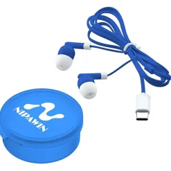 Colorful USB-C Earbuds with Traveler Case