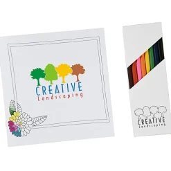 Coloring Book & Pencil Set - Floral