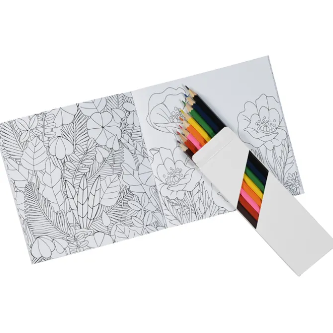 Coloring Book & Pencil Set - Floral - 24 hr
