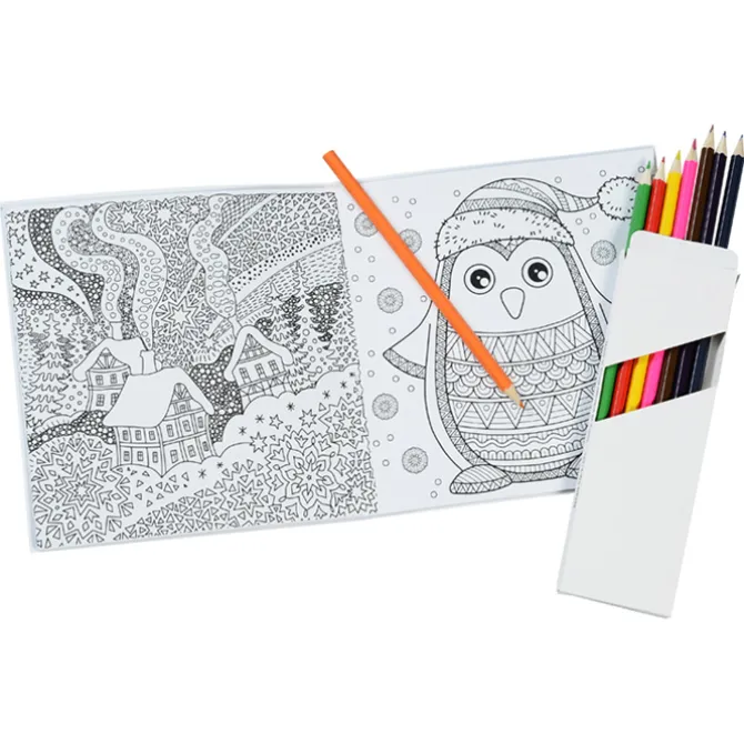 Coloring Book & Pencil Set - Holiday