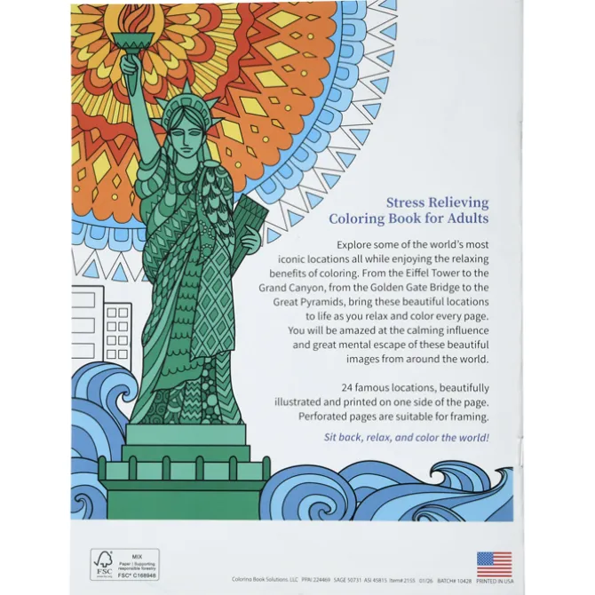 Coloring the World Stress Relieving Adult Coloring Book