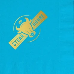 Colorware Dinner Napkin - 2-ply - 1/4 Fold - Foil