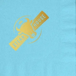 Colorware Dinner Napkin - 2-ply - 1/4 Fold - Foil