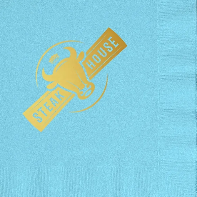 Colorware Dinner Napkin - 2-ply - 1/4 Fold - Foil