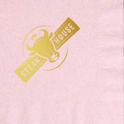 Colorware Dinner Napkin - 2-ply - 1/4 Fold - Foil