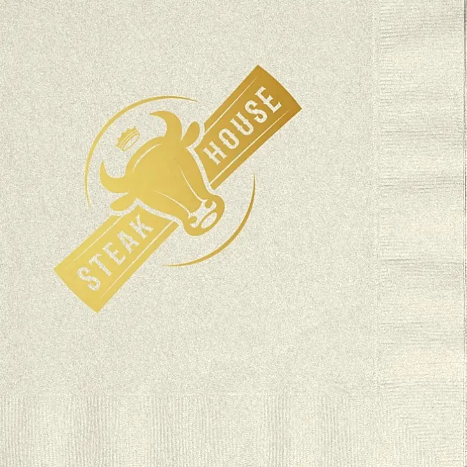 Colorware Dinner Napkin - 2-ply - 1/4 Fold - Foil