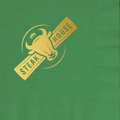 Colorware Dinner Napkin - 2-ply - 1/4 Fold - Foil