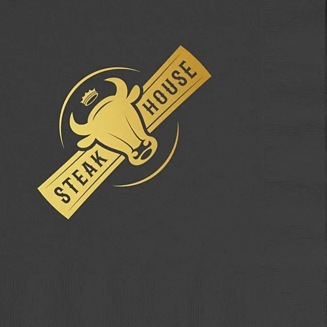 Colorware Dinner Napkin - 2-ply - 1/4 Fold - Foil