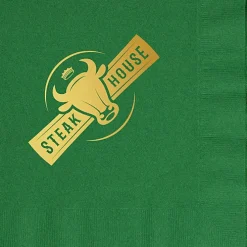 Colorware Dinner Napkin - 2-ply - 1/4 Fold - Foil