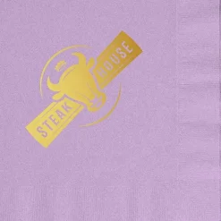 Colorware Dinner Napkin - 2-ply - 1/4 Fold - Foil