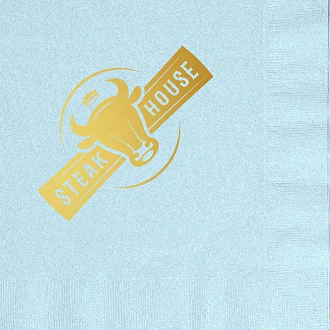 Colorware Dinner Napkin - 2-ply - 1/4 Fold - Foil
