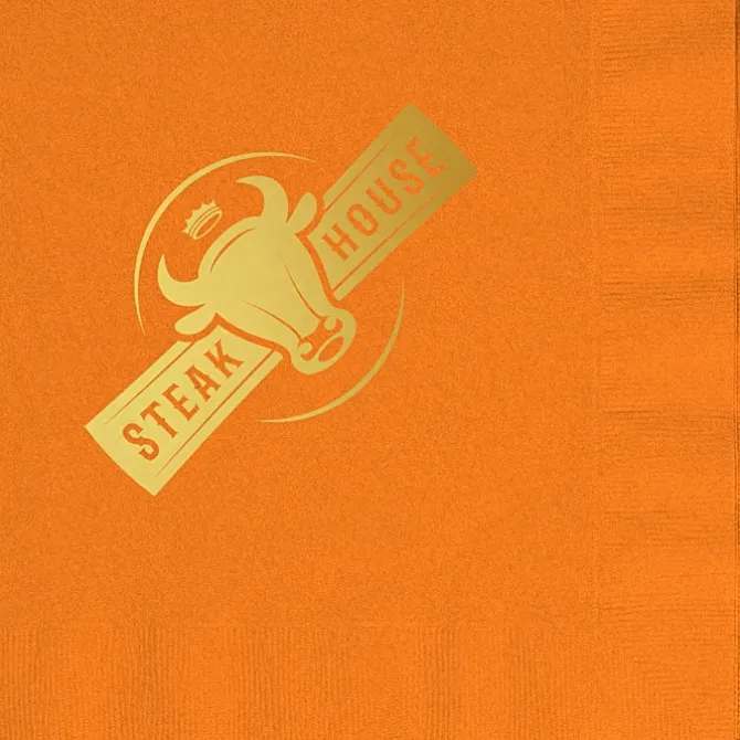 Colorware Dinner Napkin - 2-ply - 1/4 Fold - Foil