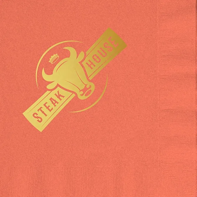 Colorware Dinner Napkin - 2-ply - 1/4 Fold - Foil