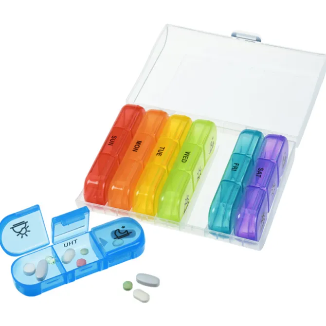21 Compartment Pill Box
