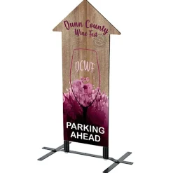 Contour Sign - Plate Base - Arrow Up - Two Sided