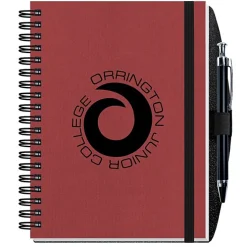 Corded Paperboard Journal with Pen - 7 inches x 5 inches - 50 sheet
