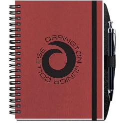 Corded Paperboard Journal with Pen - 7 inches x 5 inches - 50 sheet