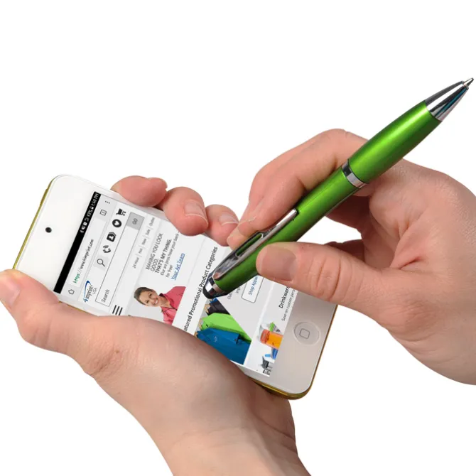 Curvy Stylus Twist Pen - Metallic