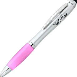 Curvy Stylus Twist Pen - Silver