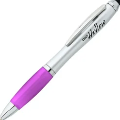 Curvy Stylus Twist Pen - Silver