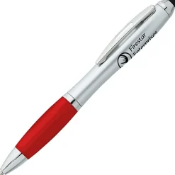 Curvy Stylus Twist Pen - Silver - 24 hr