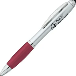 Curvy Stylus Twist Pen - Silver - 24 hr