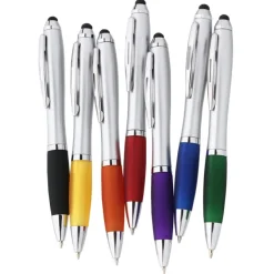 Curvy Stylus Twist Pen - Silver - 24 hr