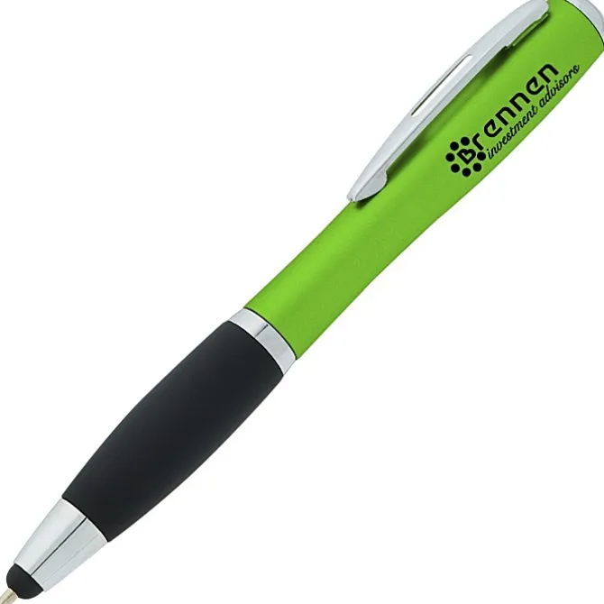 Curvy Stylus Twist Pen with Flashlight - 24 hr
