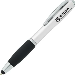 Curvy Stylus Twist Pen with Flashlight