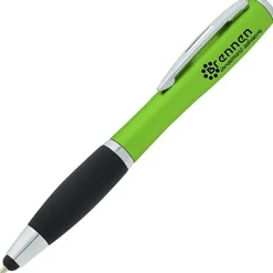 Curvy Stylus Twist Pen with Flashlight