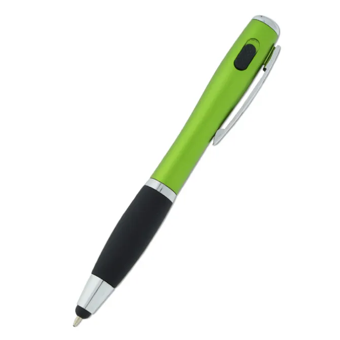 Curvy Stylus Twist Pen with Flashlight