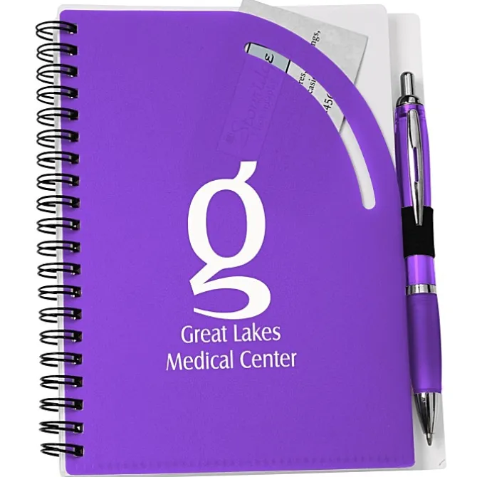 Curvy Top Notebook with Pen