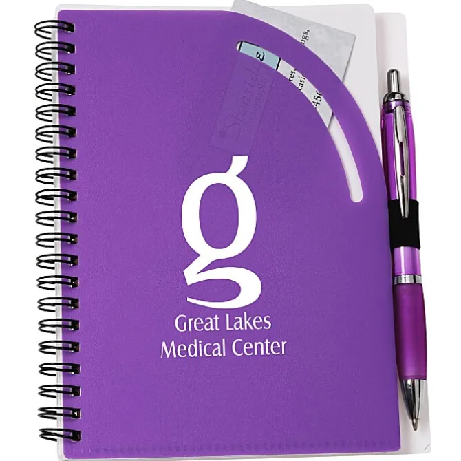 Curvy Top Notebook with Pen