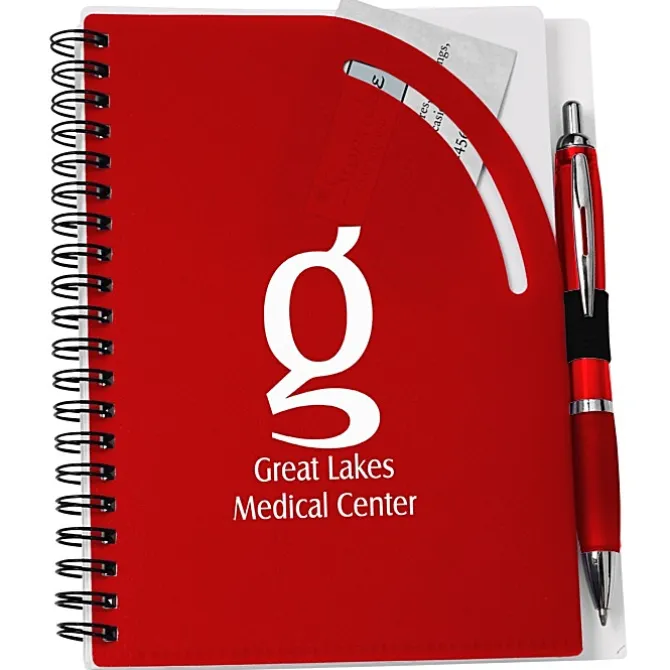 Curvy Top Notebook with Pen