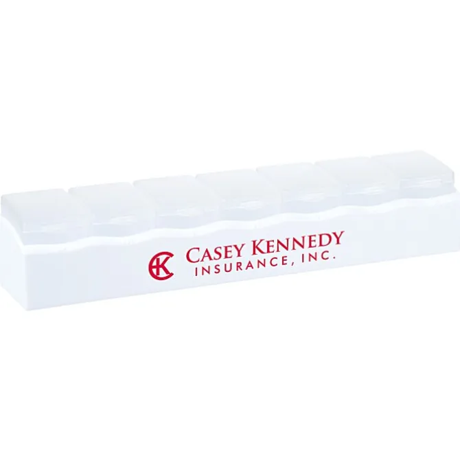 7-Day Pill Box with Removable Compartments - 24 hr