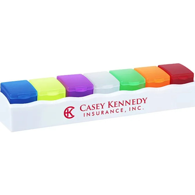 7-Day Pill Box with Removable Compartments - 24 hr