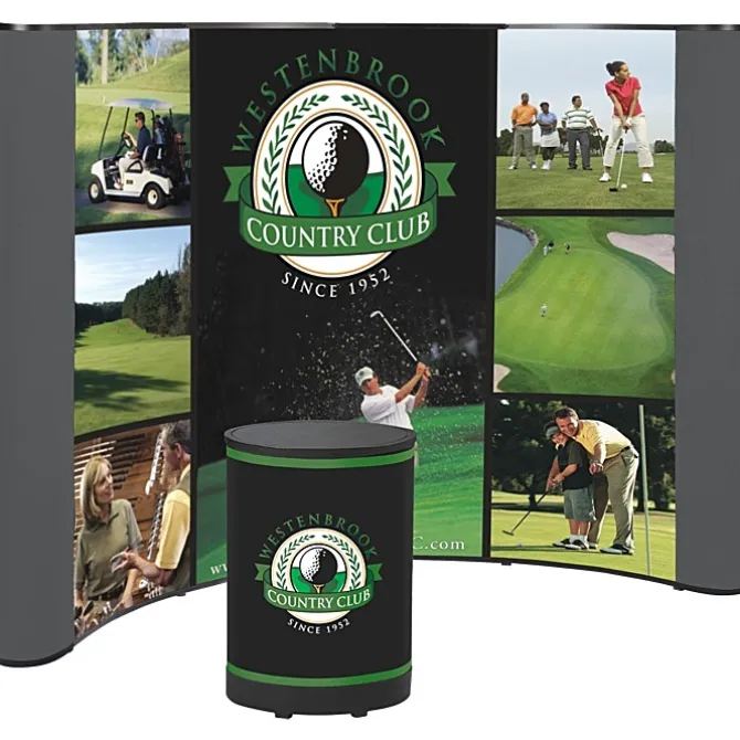 Deluxe Curved Floor Display - 10 feet - Mural Center