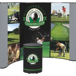 Deluxe Curved Floor Display - 10 feet - Mural Center